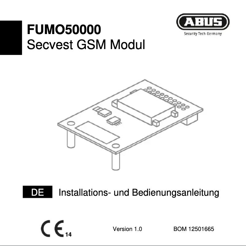 Page 1 of the manual User Manual Abus FUMO50000