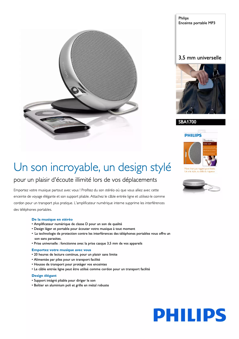 First page image of the manual for SBA1700