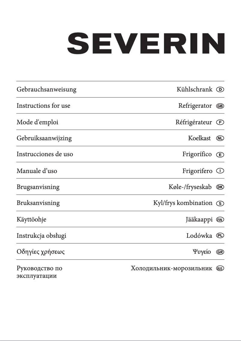 Page 1 of the manual User Manual Severin KS 9857