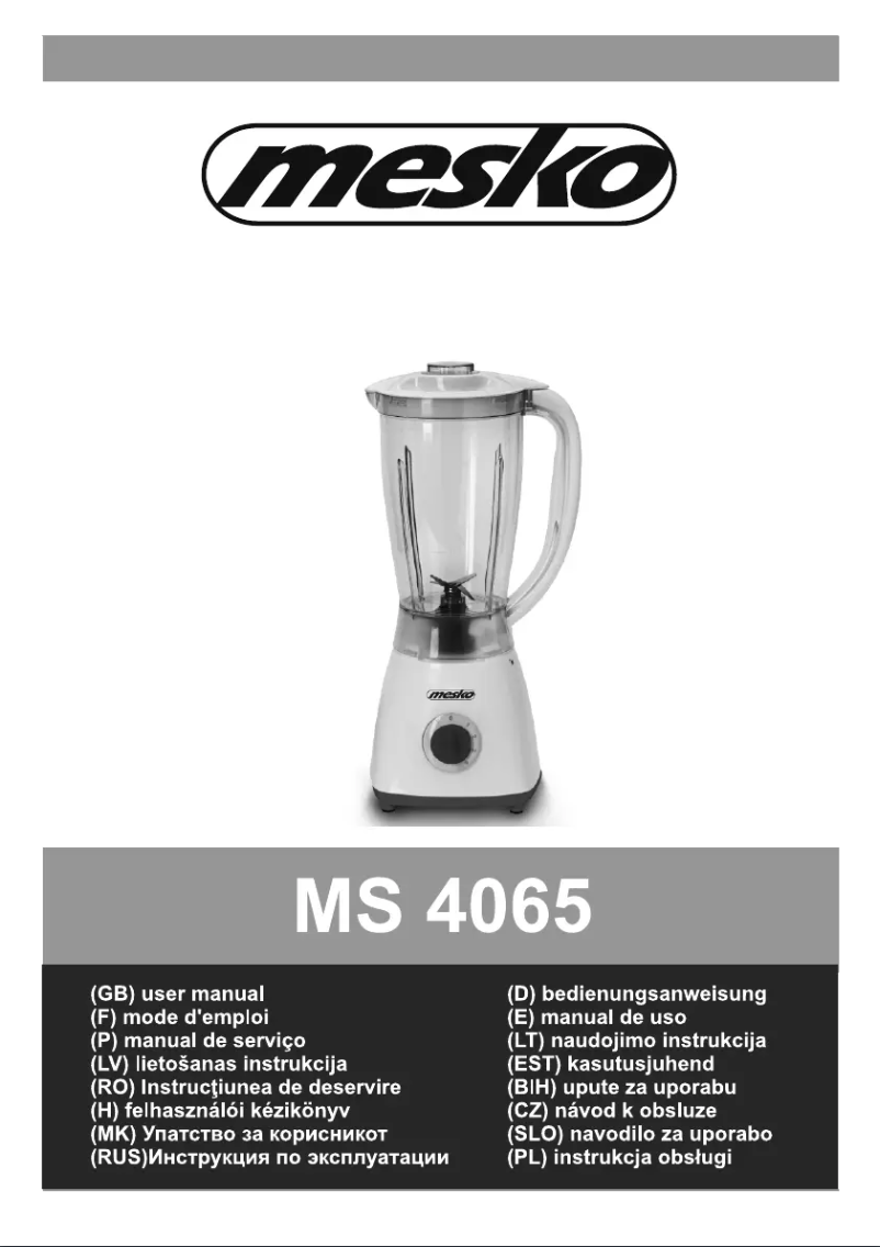 Image de la première page du manuel de l'appareil MS 4065