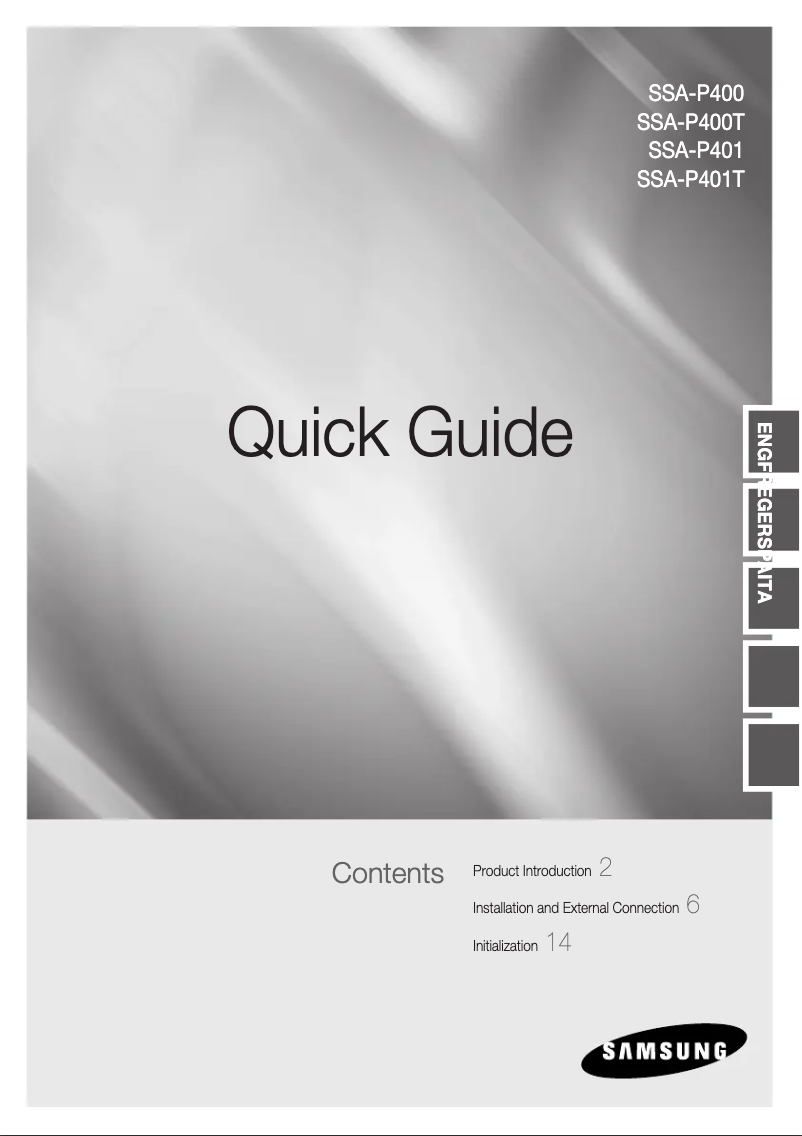 First page image of the manual for SSA-P400