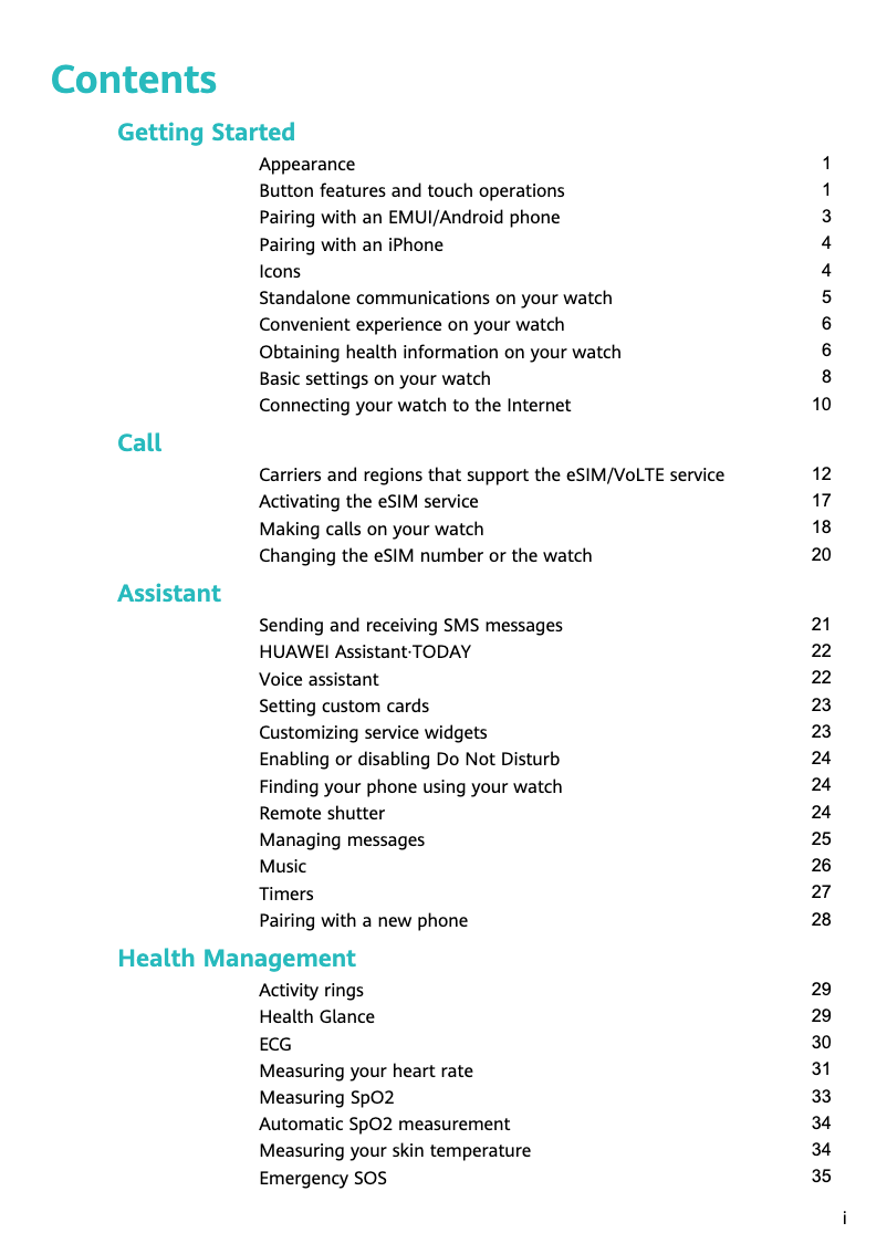 Page 1 de la notice Manuel utilisateur Huawei 4 Pro