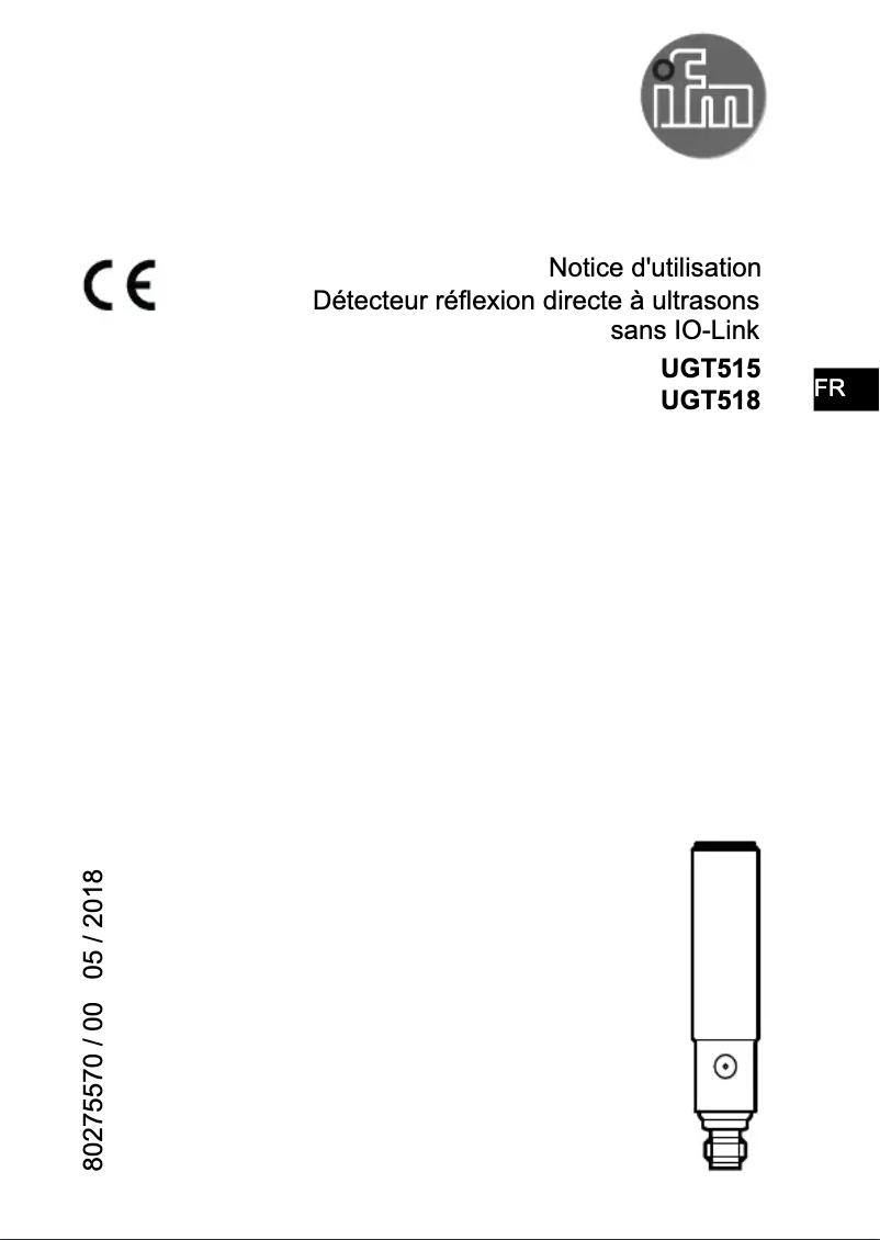 Page 1 of the manual User Manual IFM UGT518