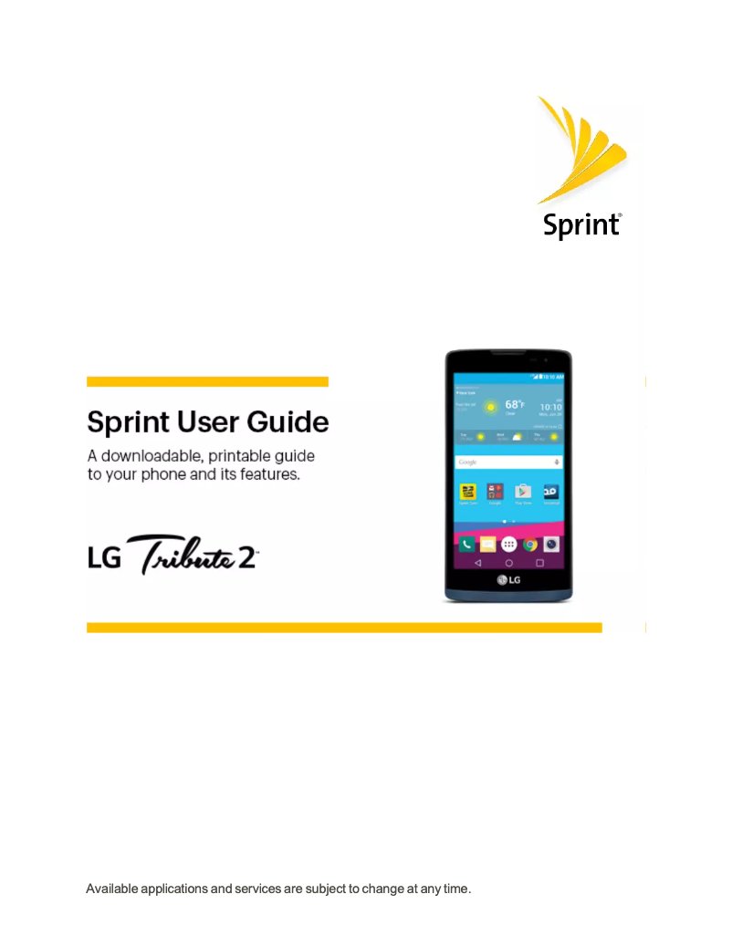 First page image of the manual for Tribute 2