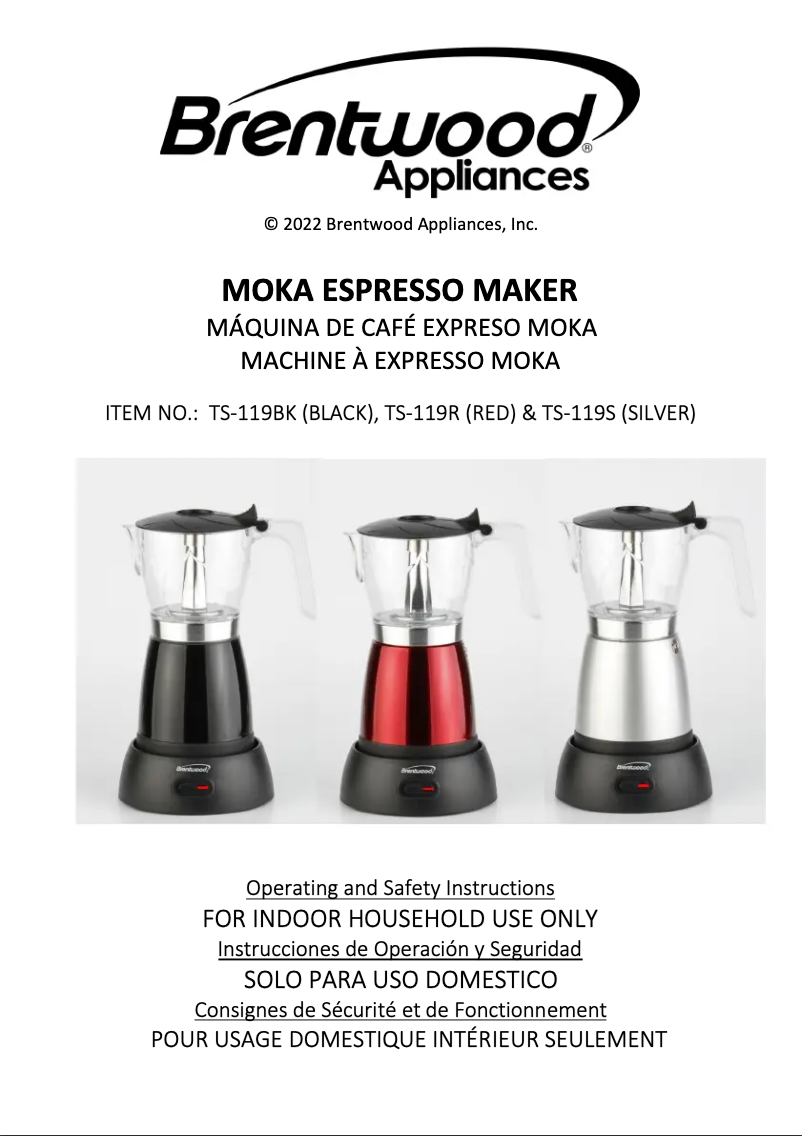 Page 1 of the manual User Manual Brentwood TS-119S