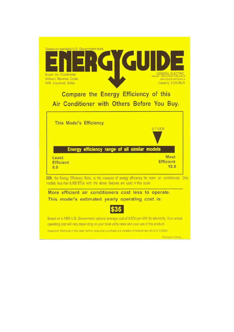 First page image of the manual for AKL05LA