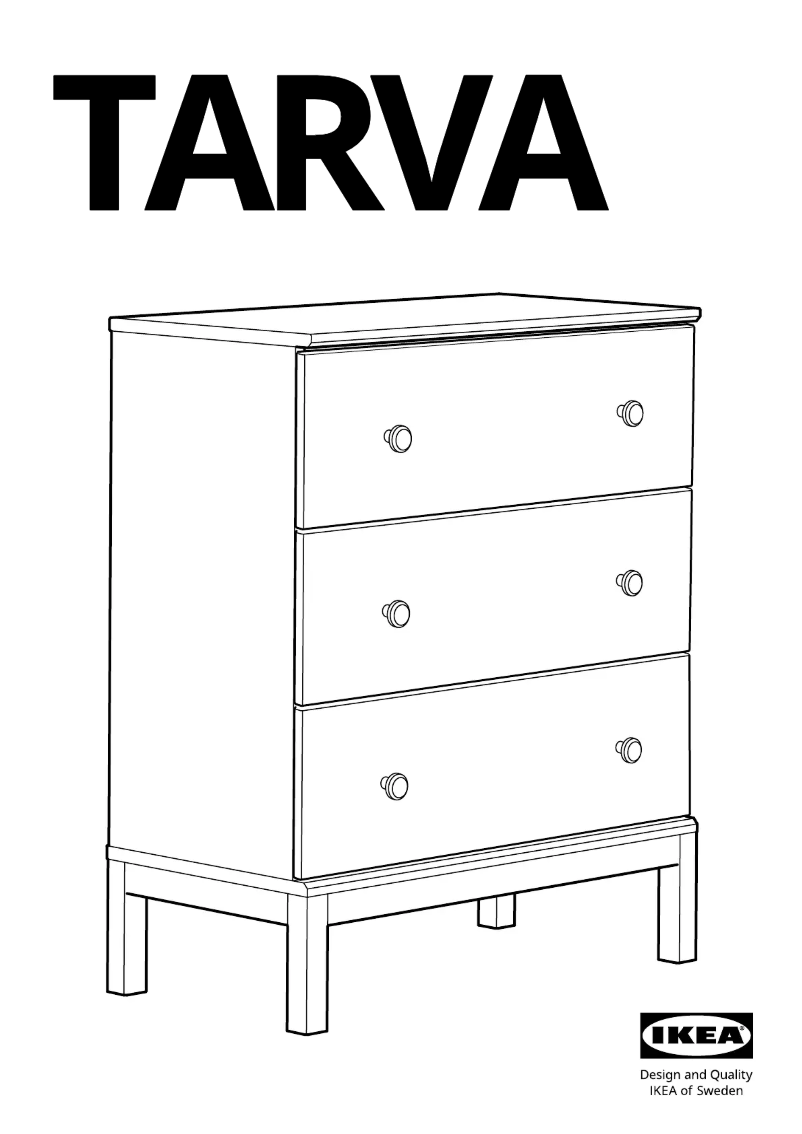 Page 1 of the manual User Manual Ikea TARVA 305.898.71