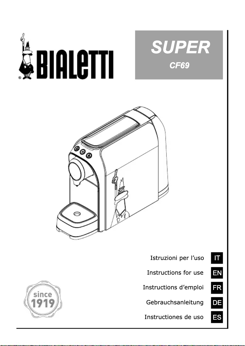 First page image of the manual for Super CF69