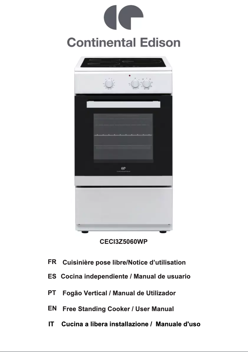 First page image of the manual for CECI3Z5060WP