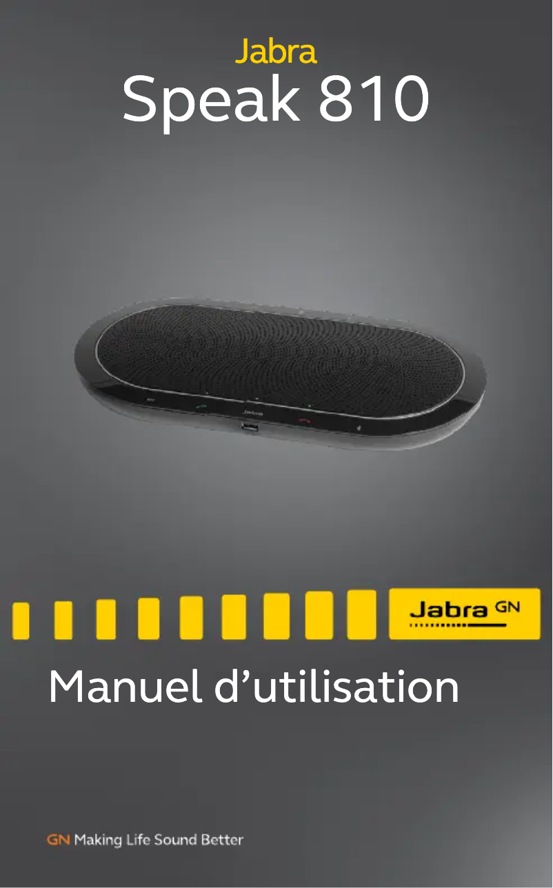 Page 1 of the manual User Manual Jabra Speak 810
