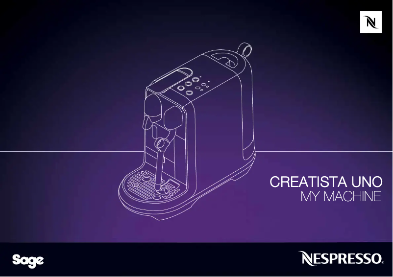Page 1 of the manual User Manual Sage Creatista Uno BNE500