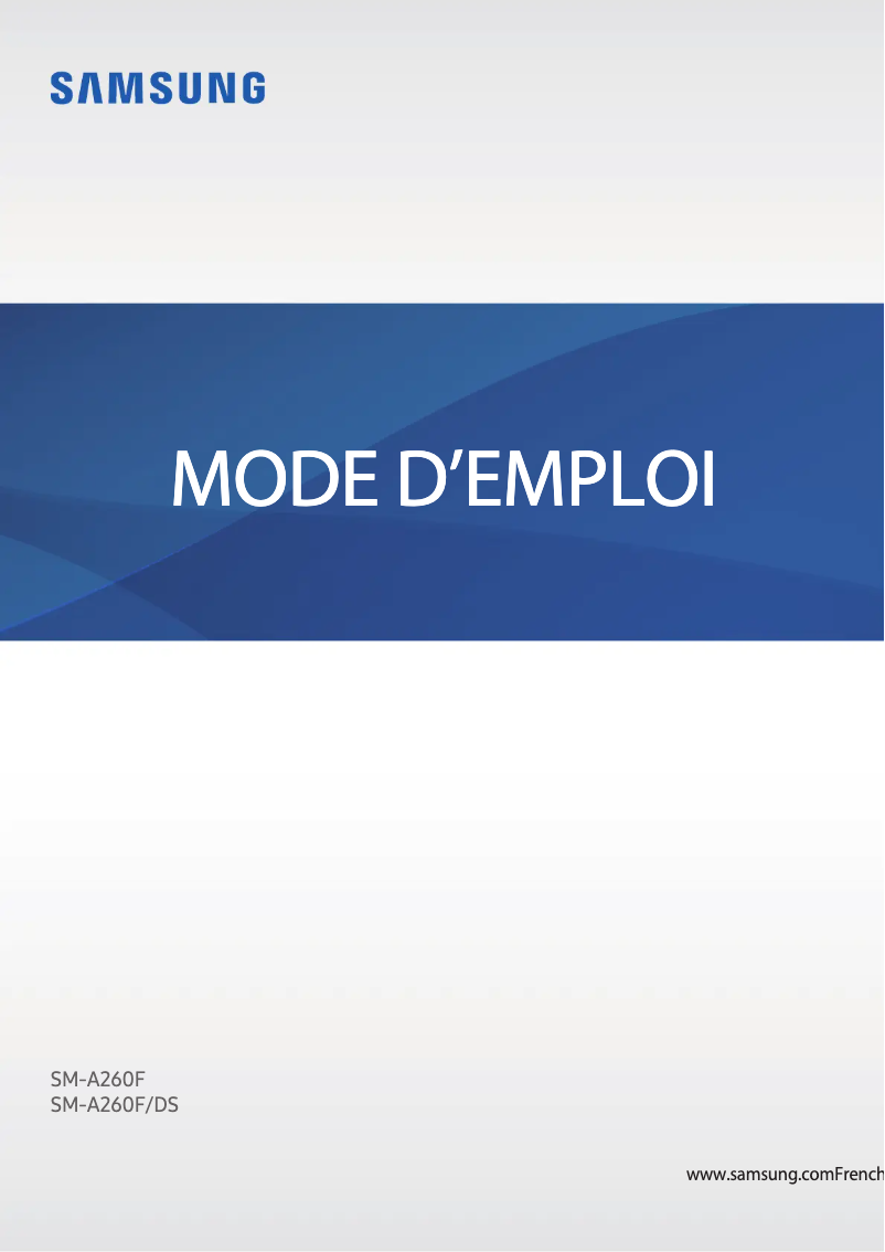 First page image of the manual for Galaxy A2 Core