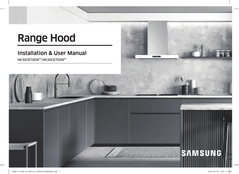 Page 1 of the manual User Manual Samsung NK30CB700W33