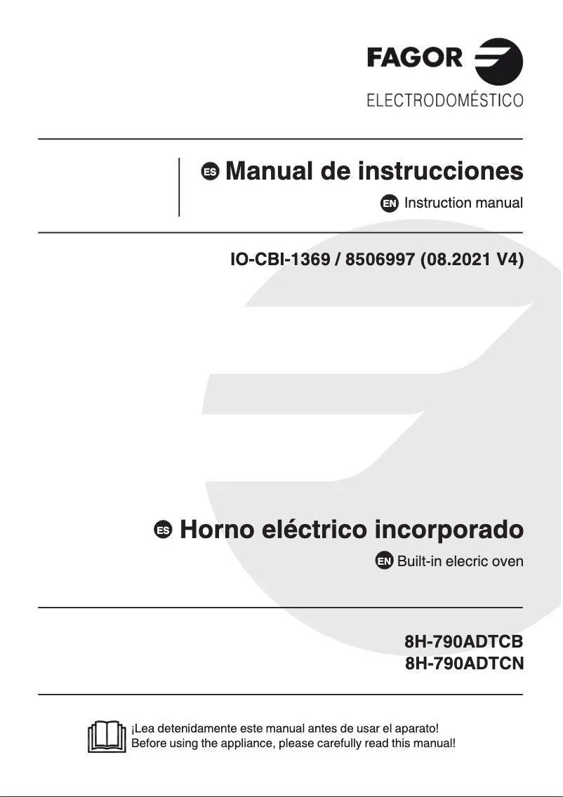 First page image of the manual for 8H-790ADTCB
