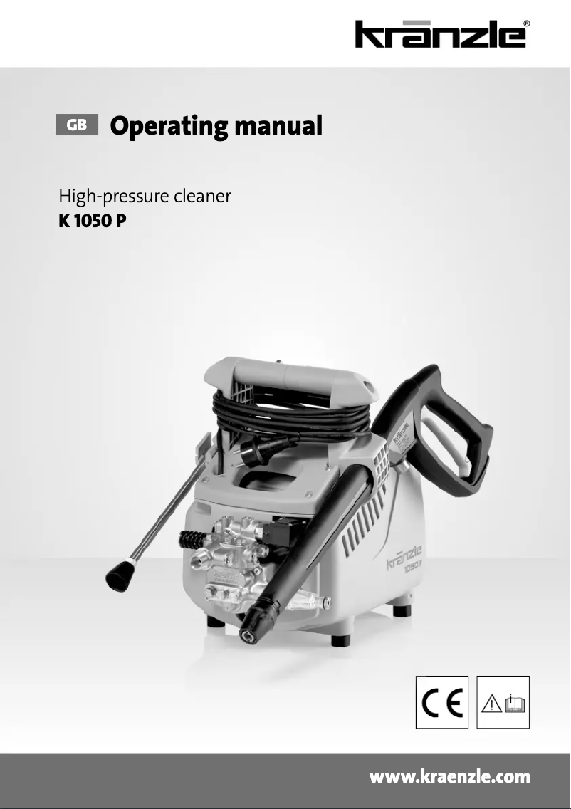 Page 1 of the manual User Manual Kränzle K 1050 P