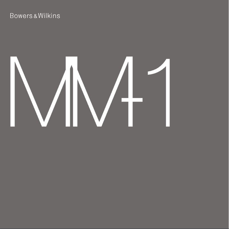 First page image of the manual for MM-1