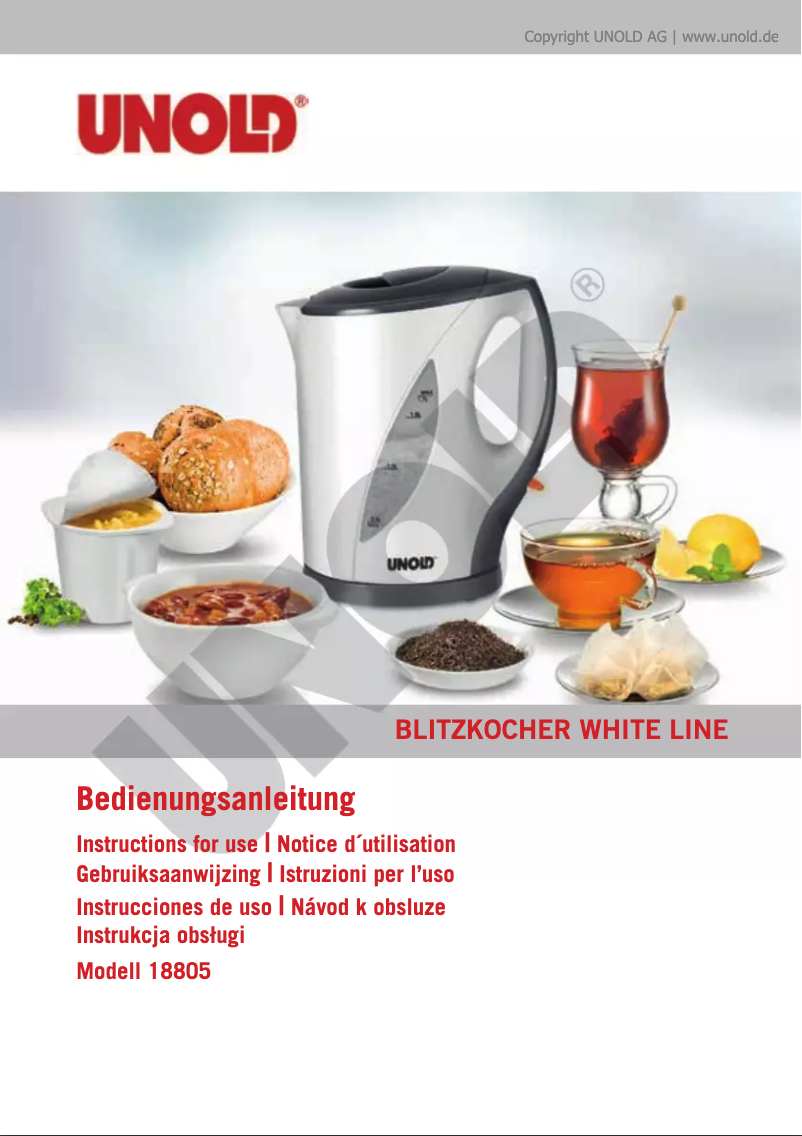 First page image of the manual for White Line 18805