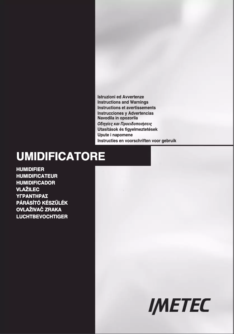 First page image of the manual for Living Air HU 200