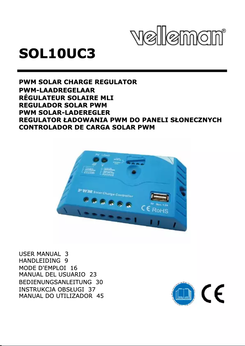 First page image of the manual for SOL10UC3