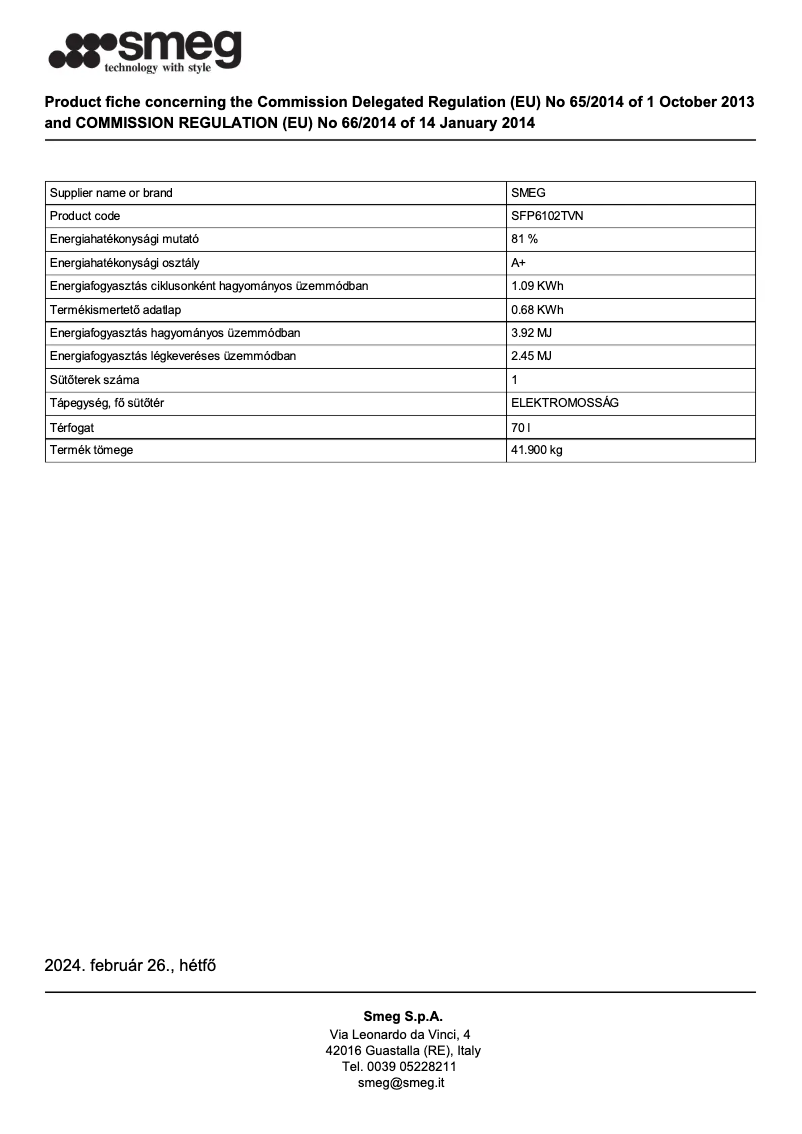 First page image of the manual for SFP6102TVN