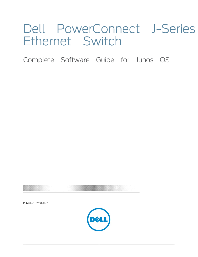 Page 1 of the manual User Manual Dell PowerConnect J-SRX100