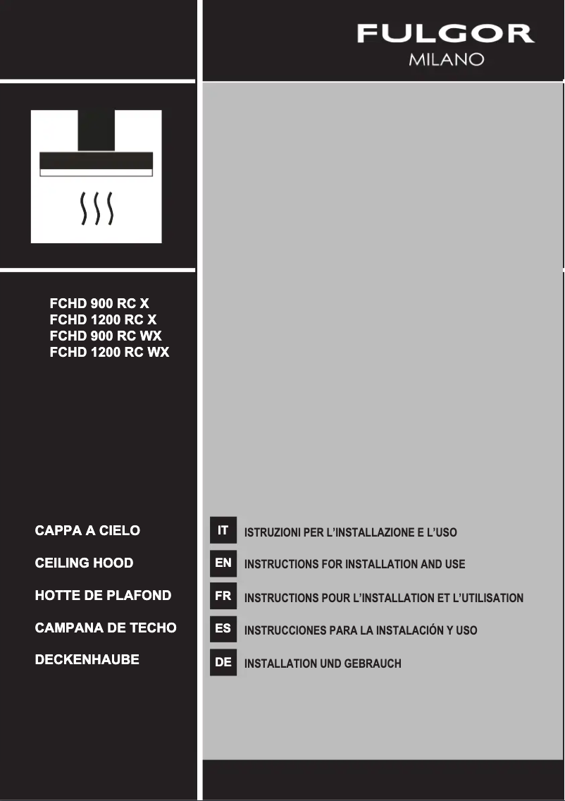 Page 1 of the manual User Manual Fulgor Milano FCHD 1200 RC