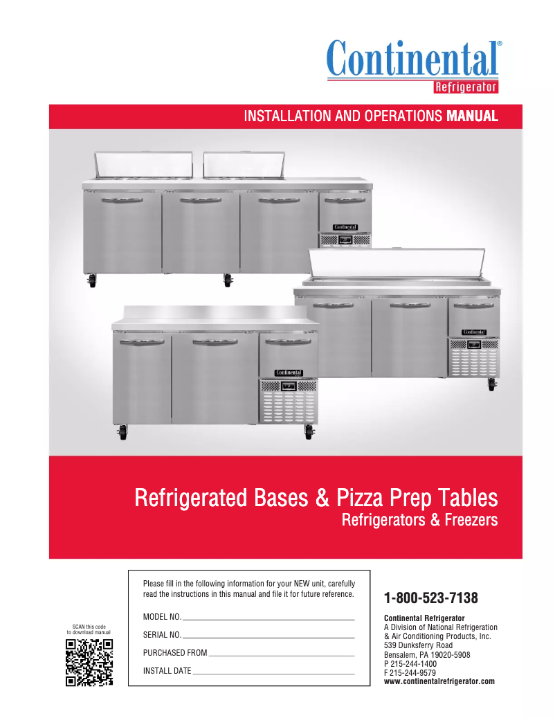 First page image of the manual for PA60N