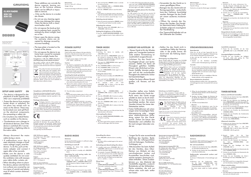 First page image of the manual for SCN120