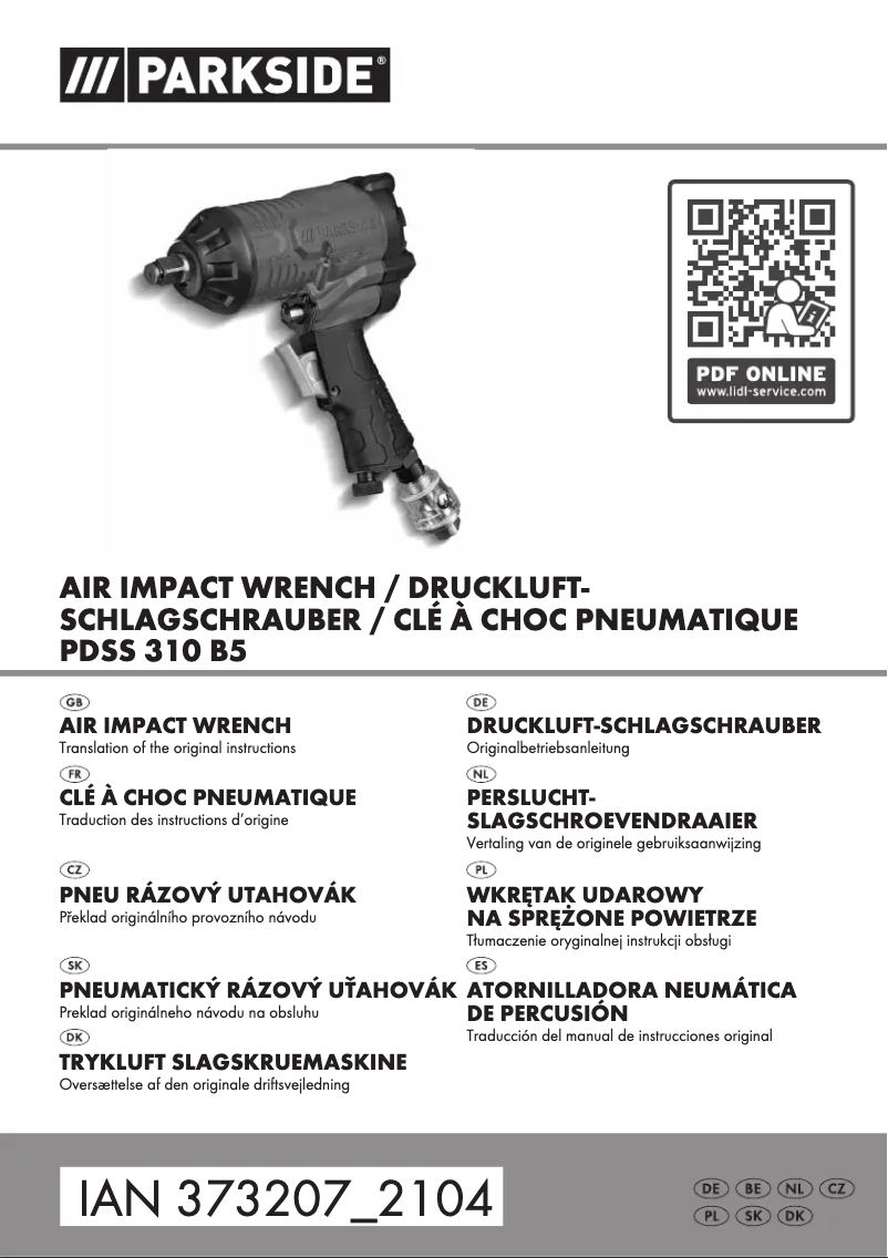 First page image of the manual for PDSS 310 B5