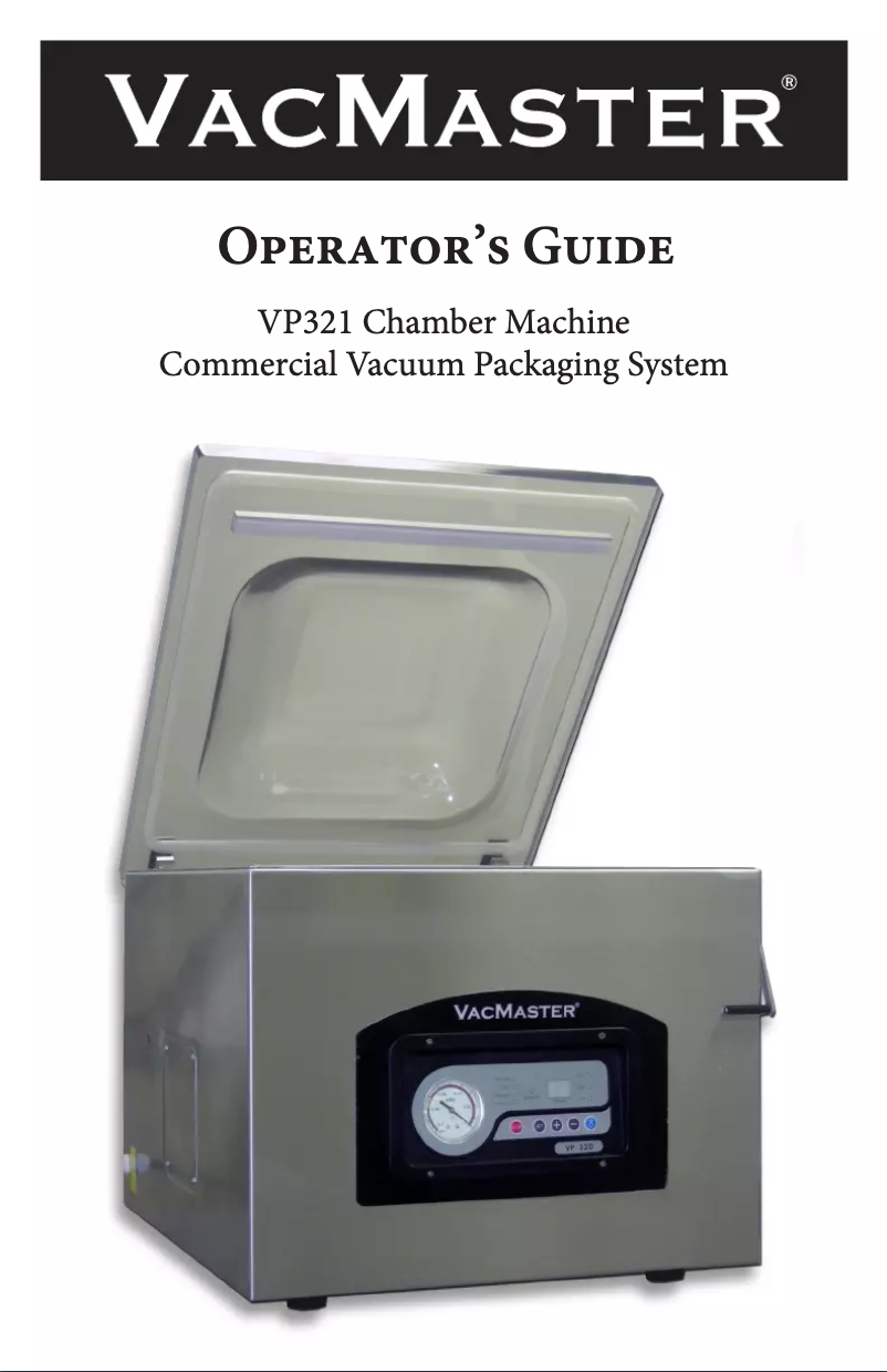 Page 1 of the manual User Manual Vacmaster VP321