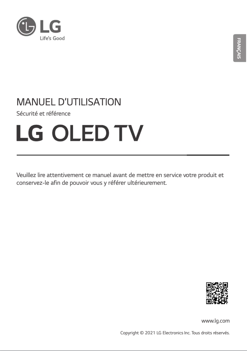 First page image of the manual for OLED48A19LA