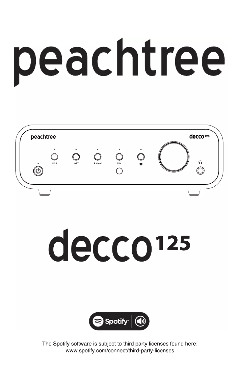 First page image of the manual for decco125 SKY