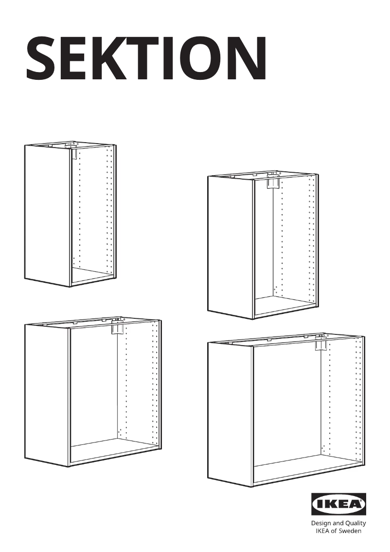 Page 1 of the manual User Manual Ikea SEKTION 702.653.94