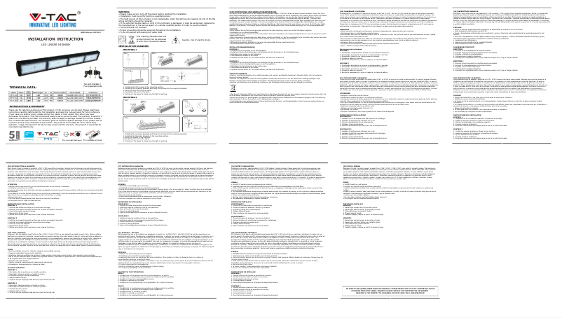 Page 1 of the manual User Manual V-TAC VT-9-112