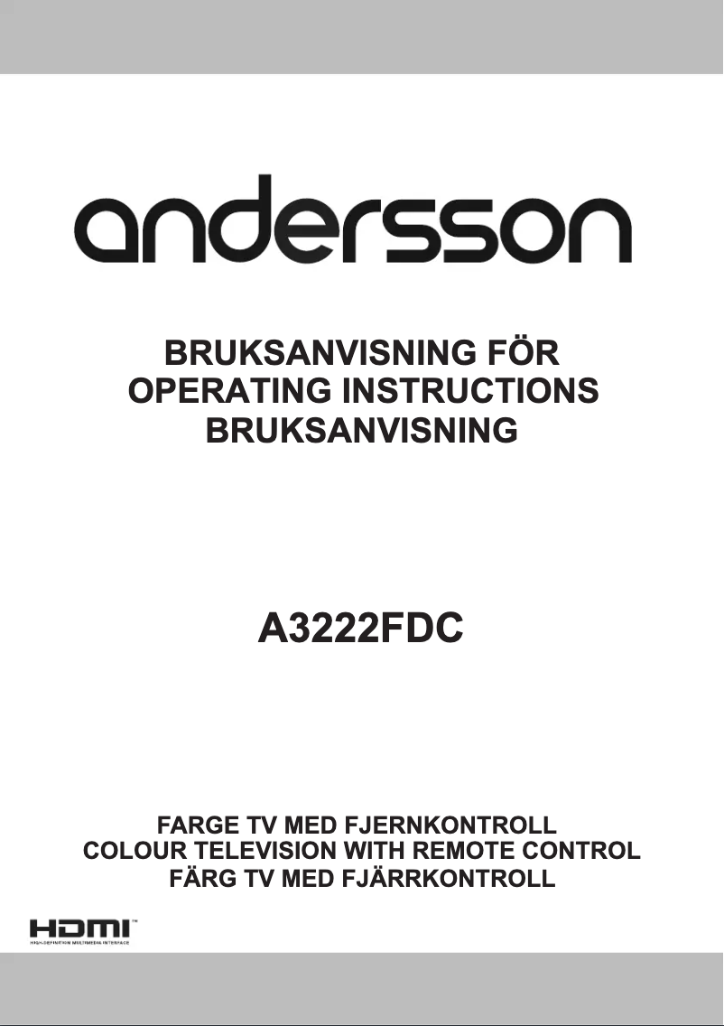 First page image of the manual for A3222FDC