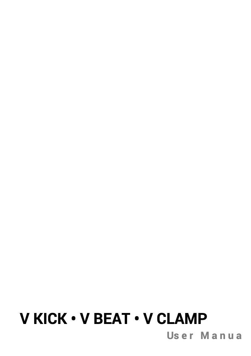 First page image of the manual for V Beat