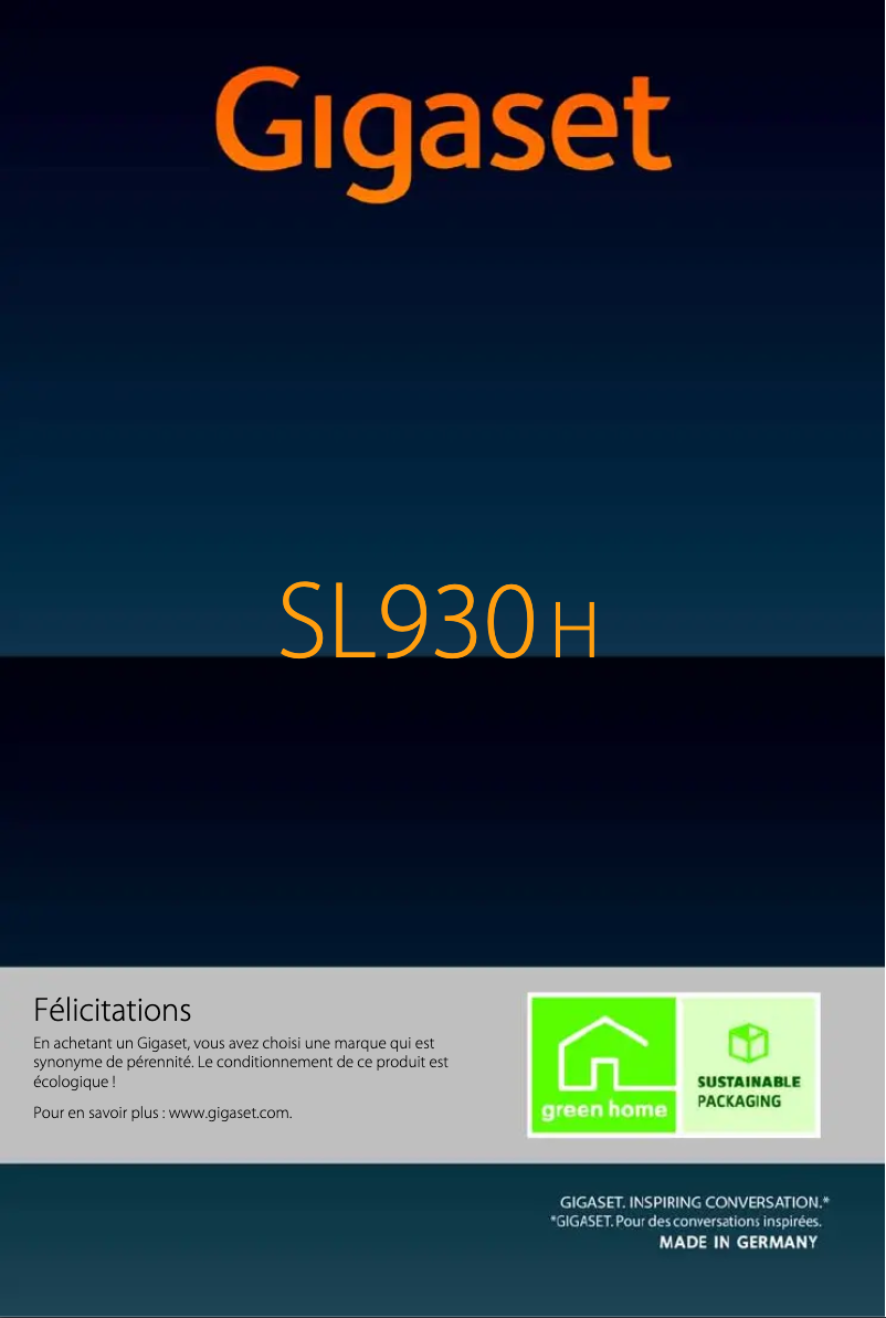 First page image of the manual for SL930H
