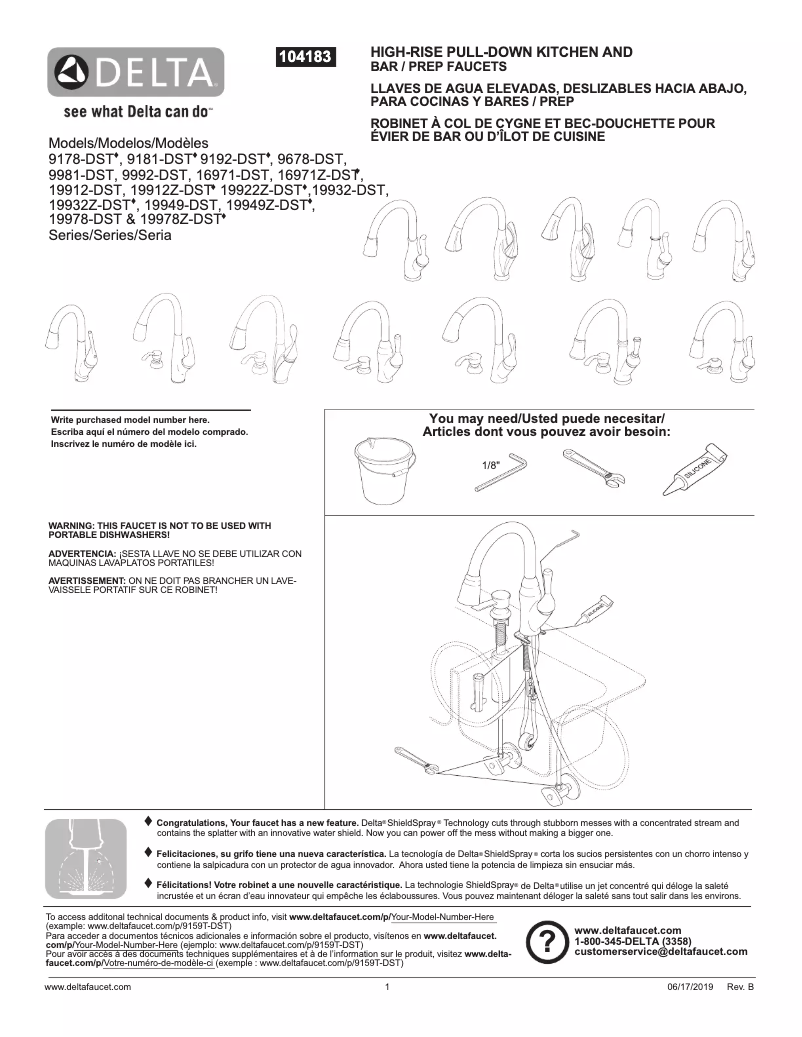 Page 1 of the manual User Manual Delta 9192-DST