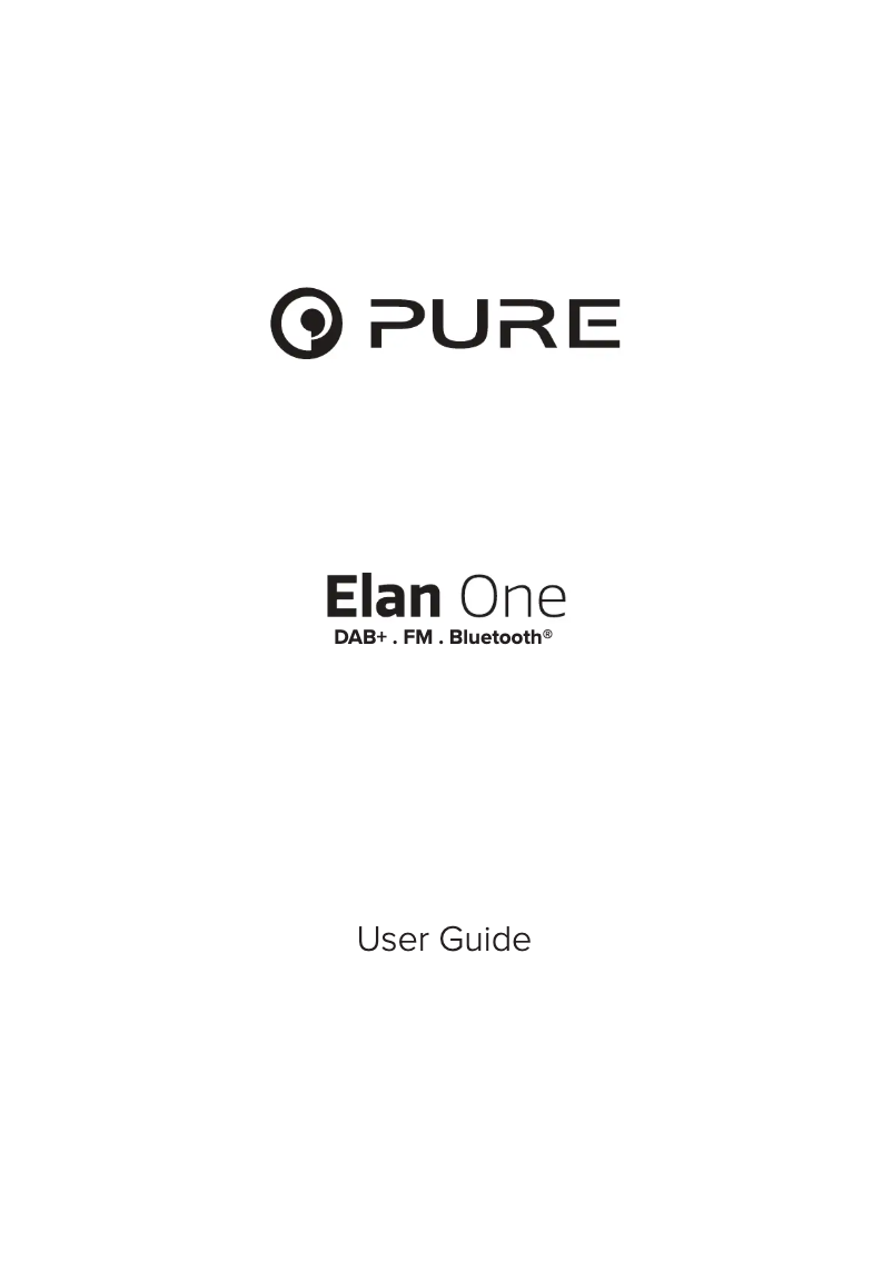 First page image of the manual for Elan One =