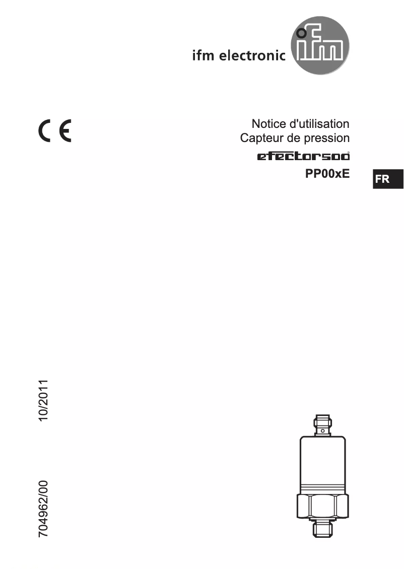 Page 1 of the manual User Manual IFM PP003E