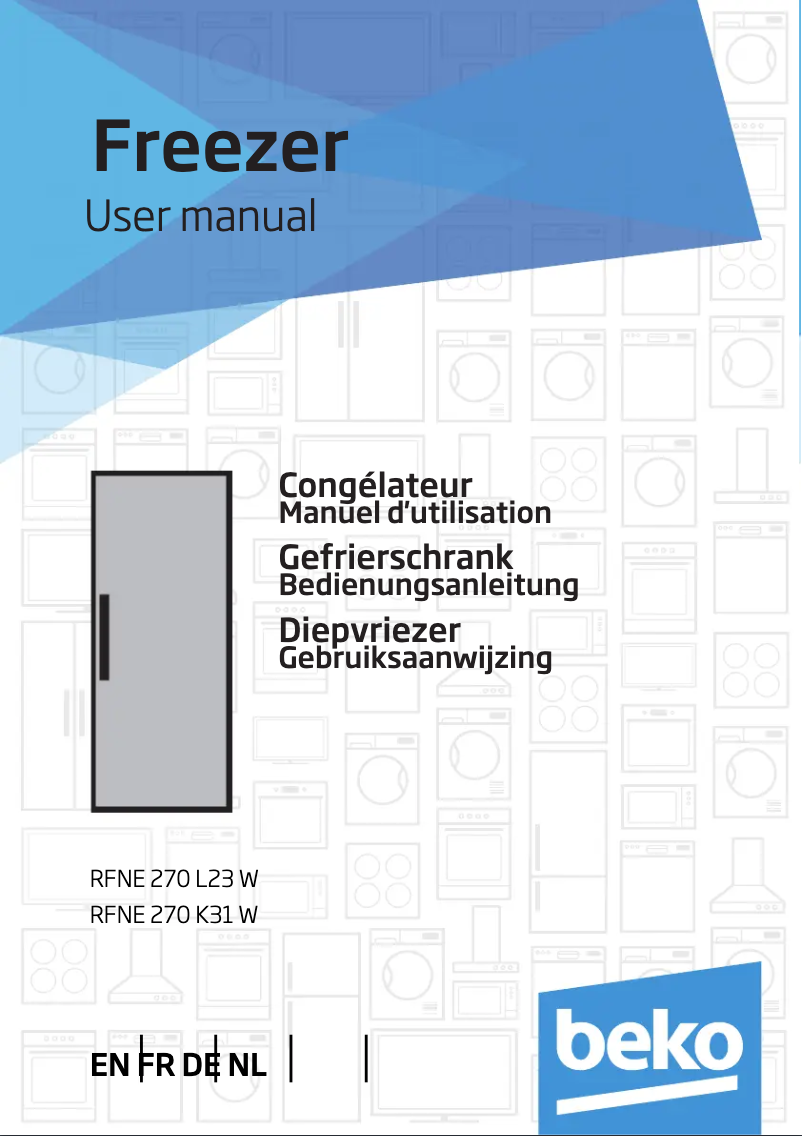 Page 1 of the manual User Manual Beko RFNE270L23W
