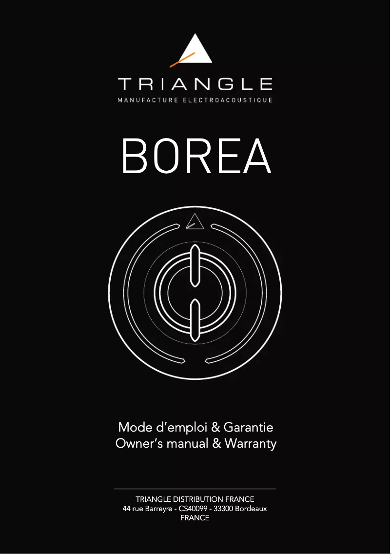 First page image of the manual for Borea BRA1