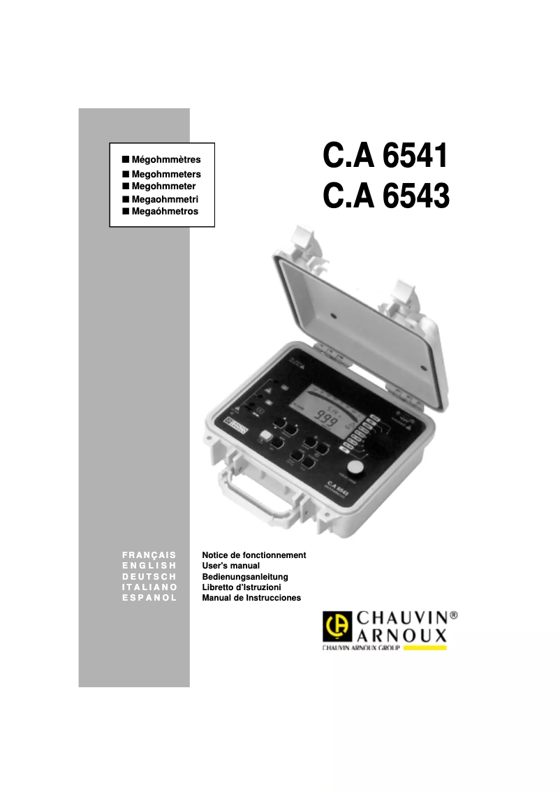 First page image of the manual for C.A 6543