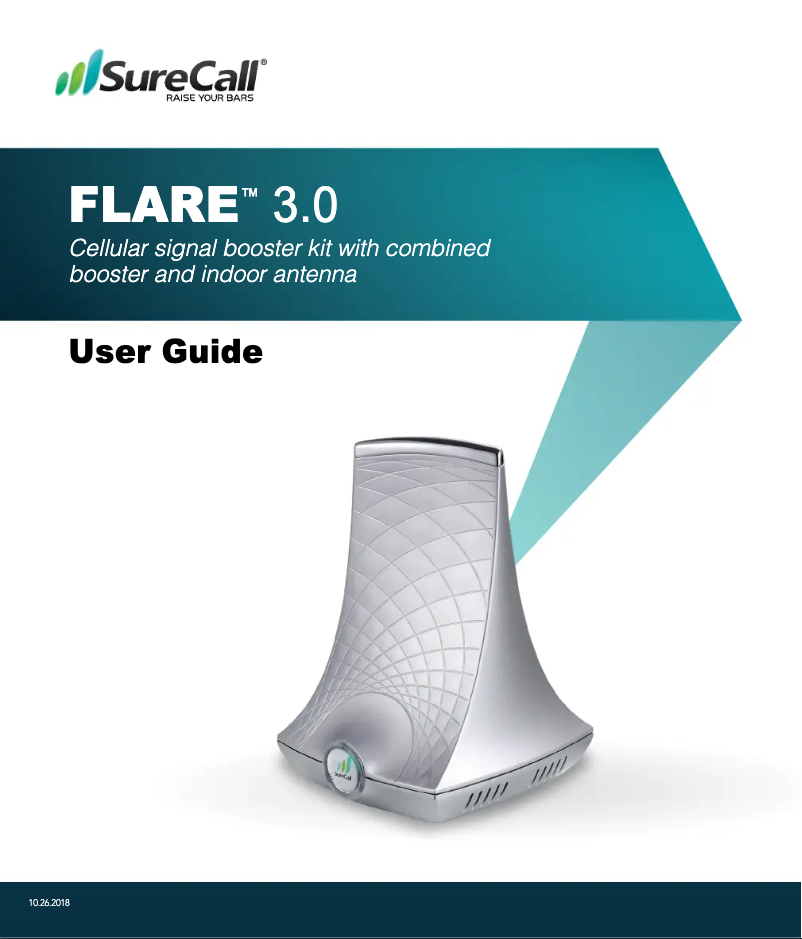 Page 1 of the manual User Manual SureCall Flare
