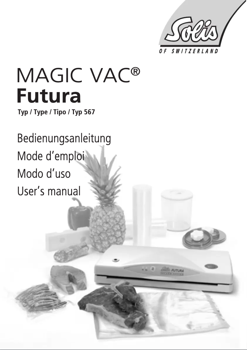 Page 1 of the manual User Manual Solis Magic Vac Futura 567