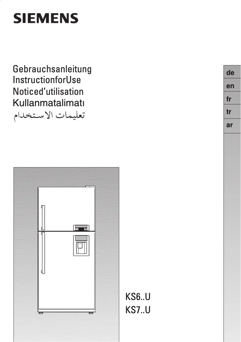 First page image of the manual for KS70U920NE