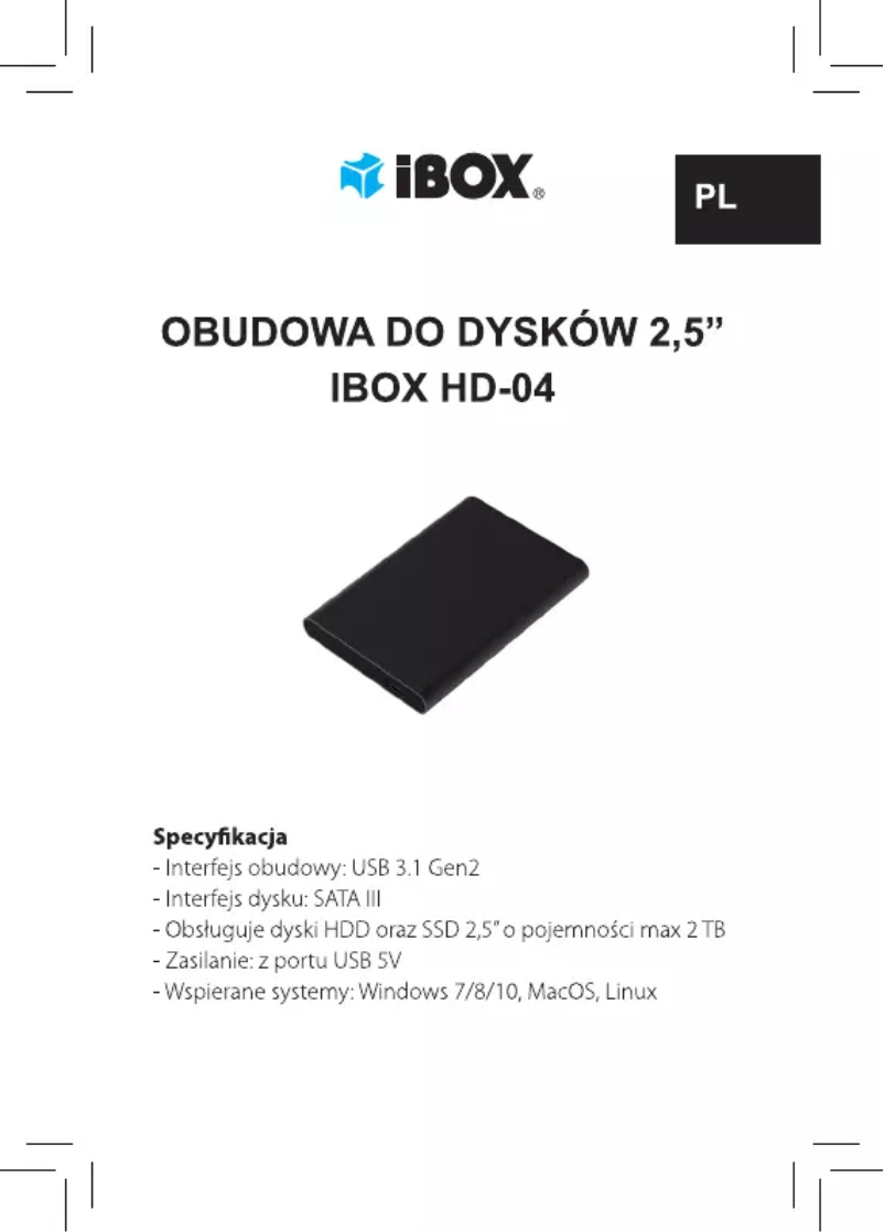 First page image of the manual for HD-04