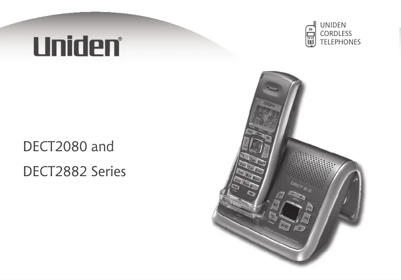Page 1 of the manual User Manual Uniden DECT 2080