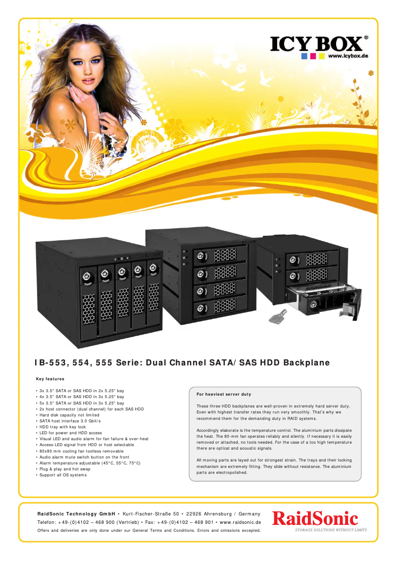 First page image of the manual for IB-554SSK