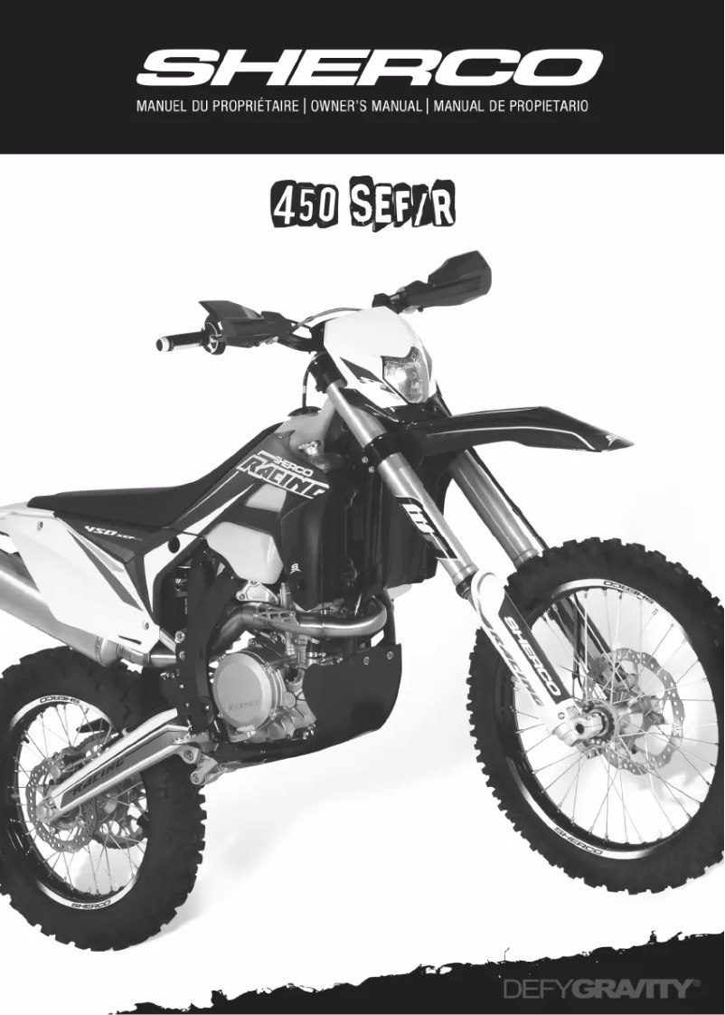 Page 1 of the manual User Manual Sherco 400 SEF-R (2017)